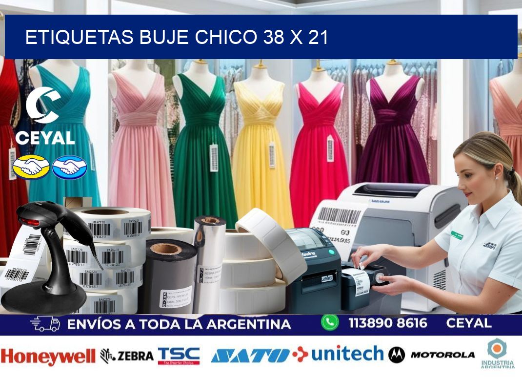 Etiquetas buje chico 38 x 21