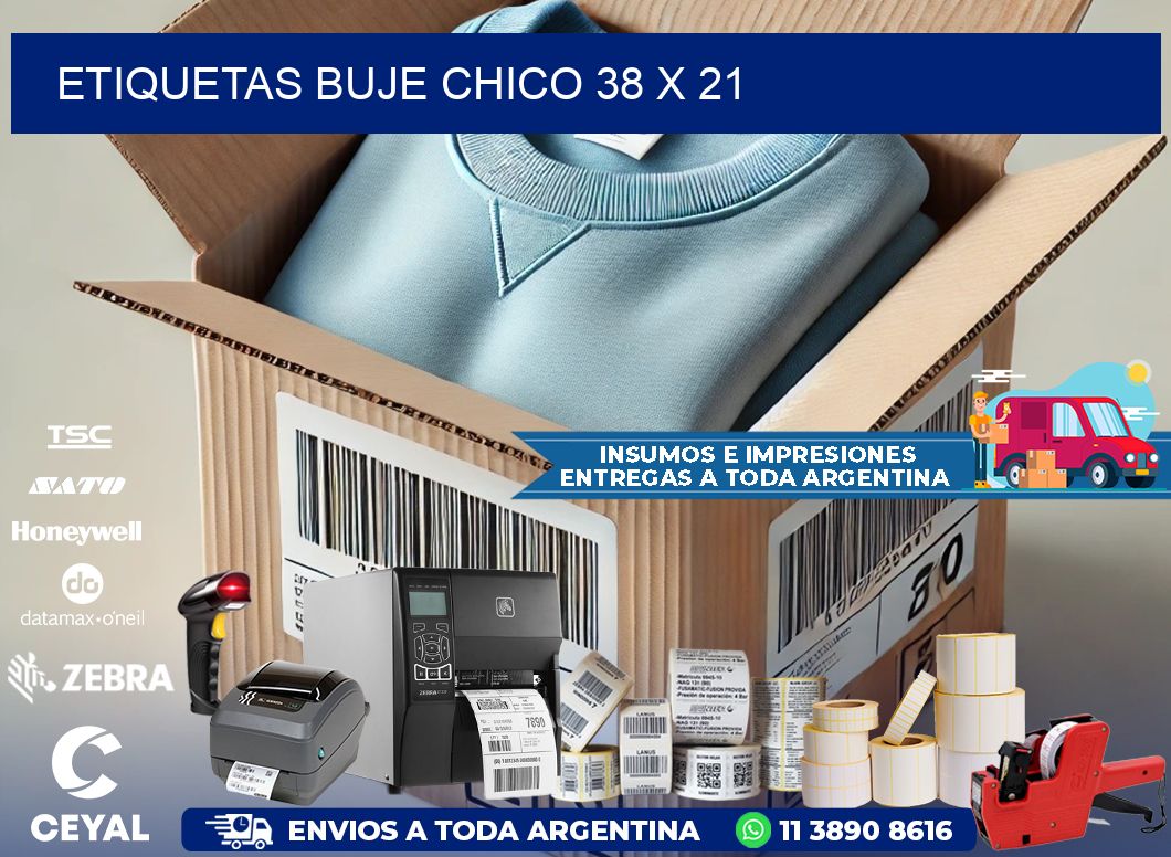 Etiquetas buje chico 38 x 21