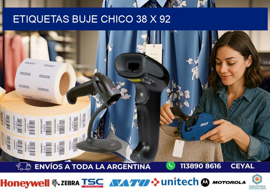 Etiquetas buje chico 38 x 92