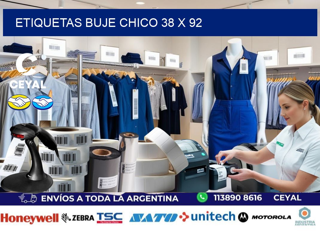 Etiquetas buje chico 38 x 92