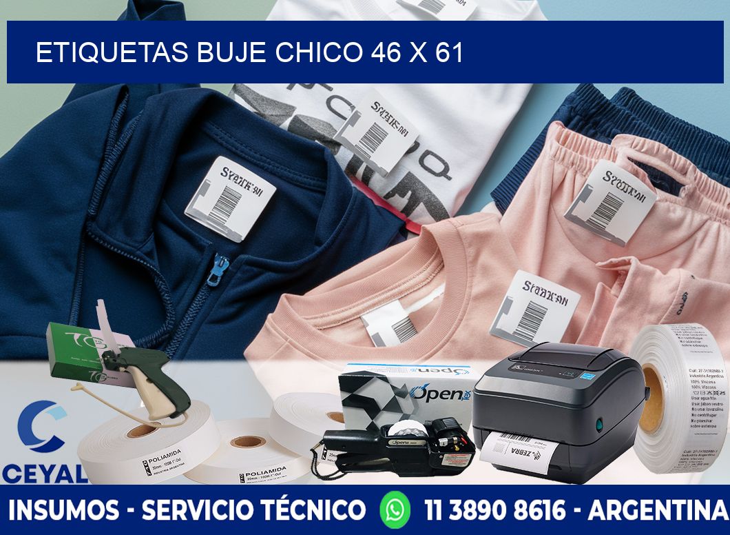 Etiquetas buje chico 46 x 61