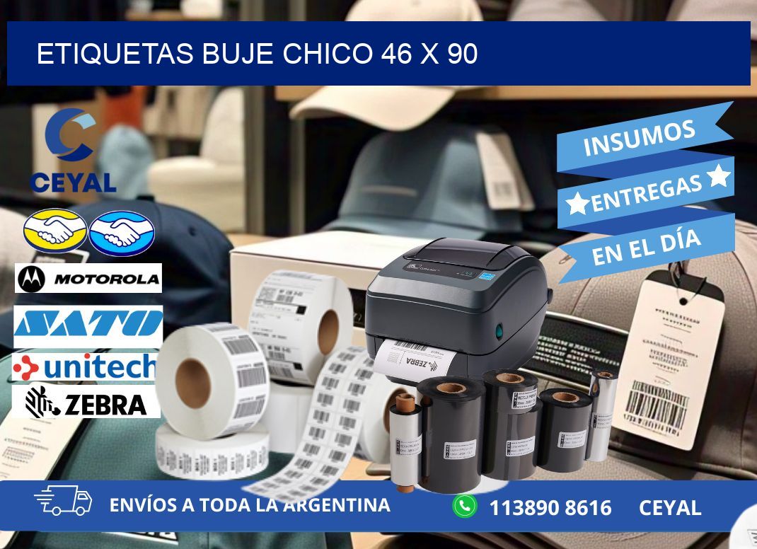 Etiquetas buje chico 46 x 90