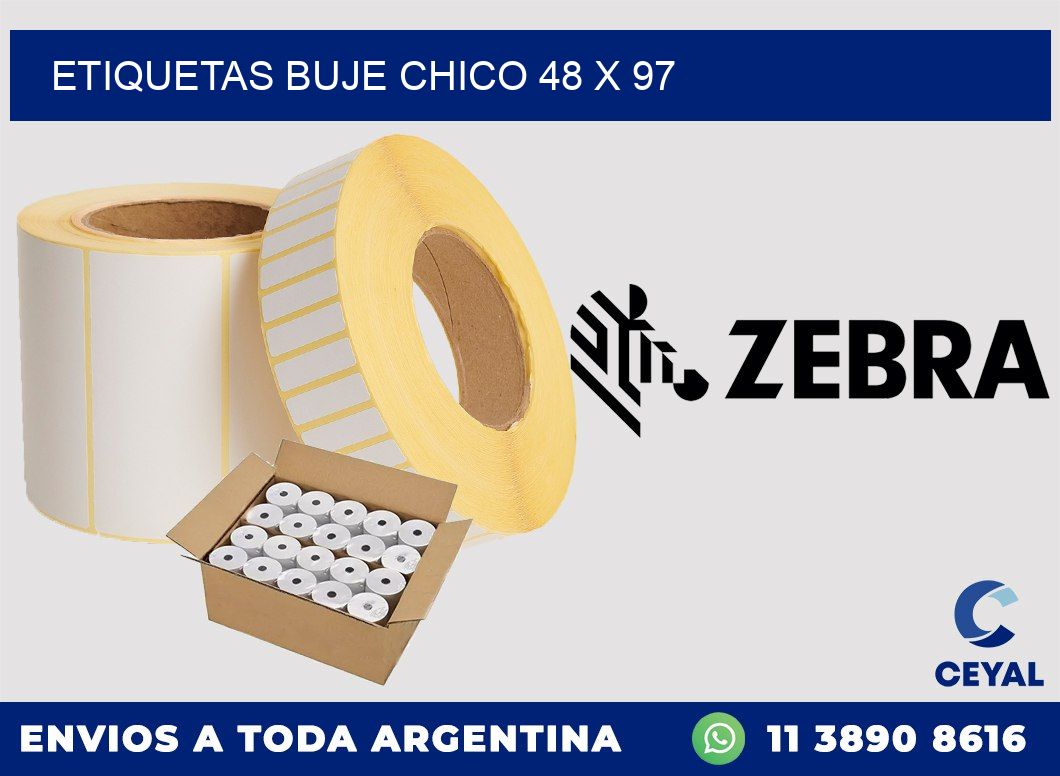 Etiquetas buje chico 48 x 97