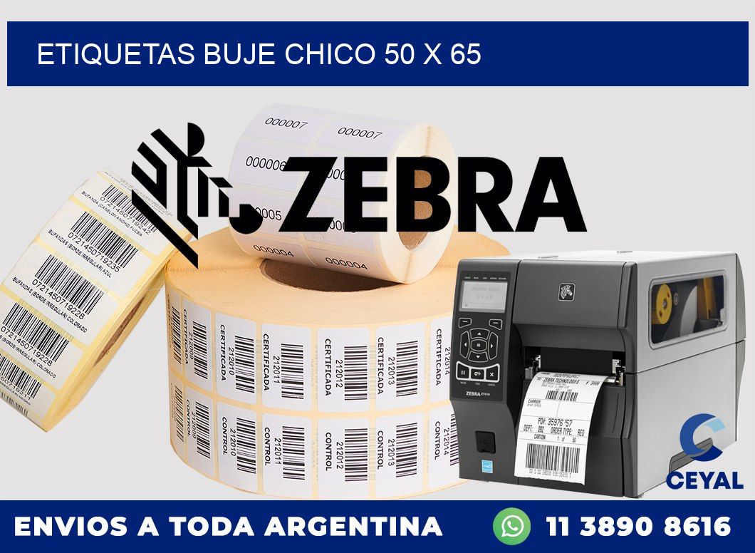 Etiquetas buje chico 50 x 65