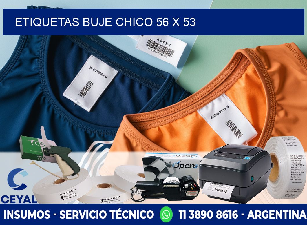 Etiquetas buje chico 56 x 53