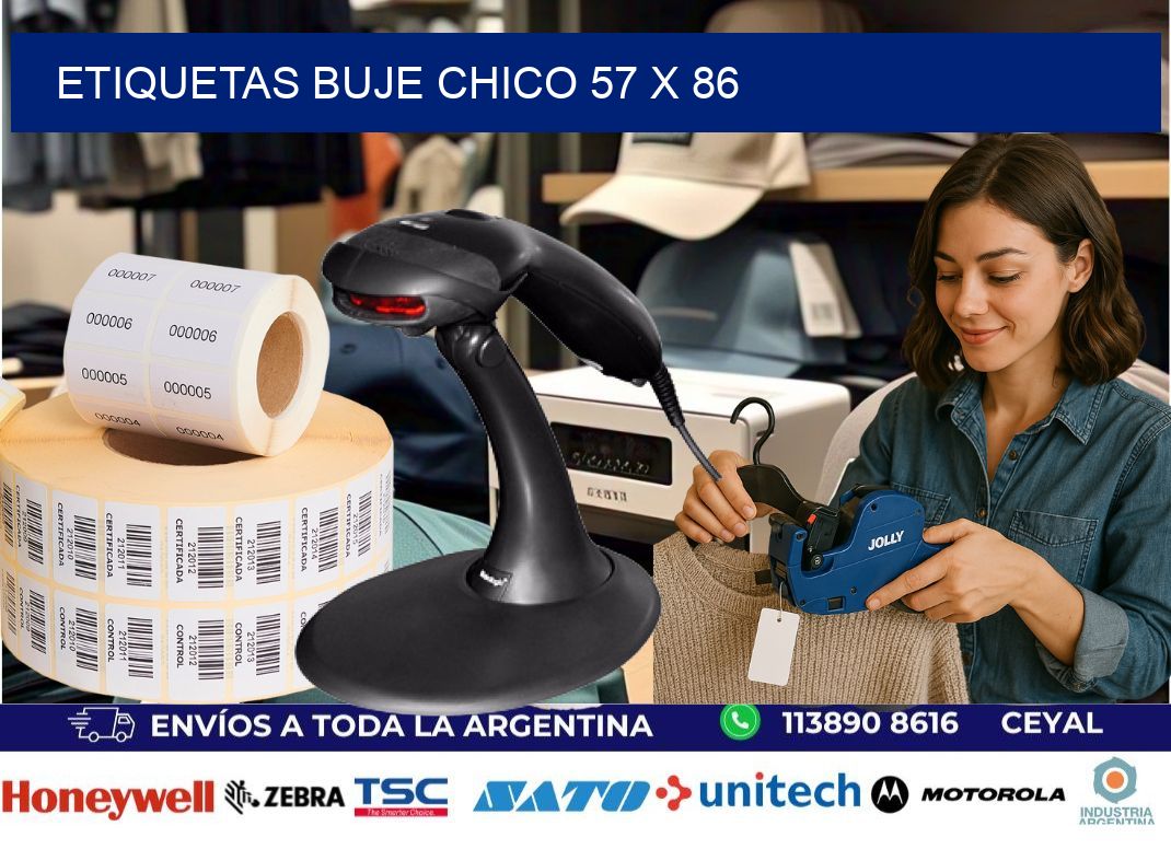 Etiquetas buje chico 57 x 86