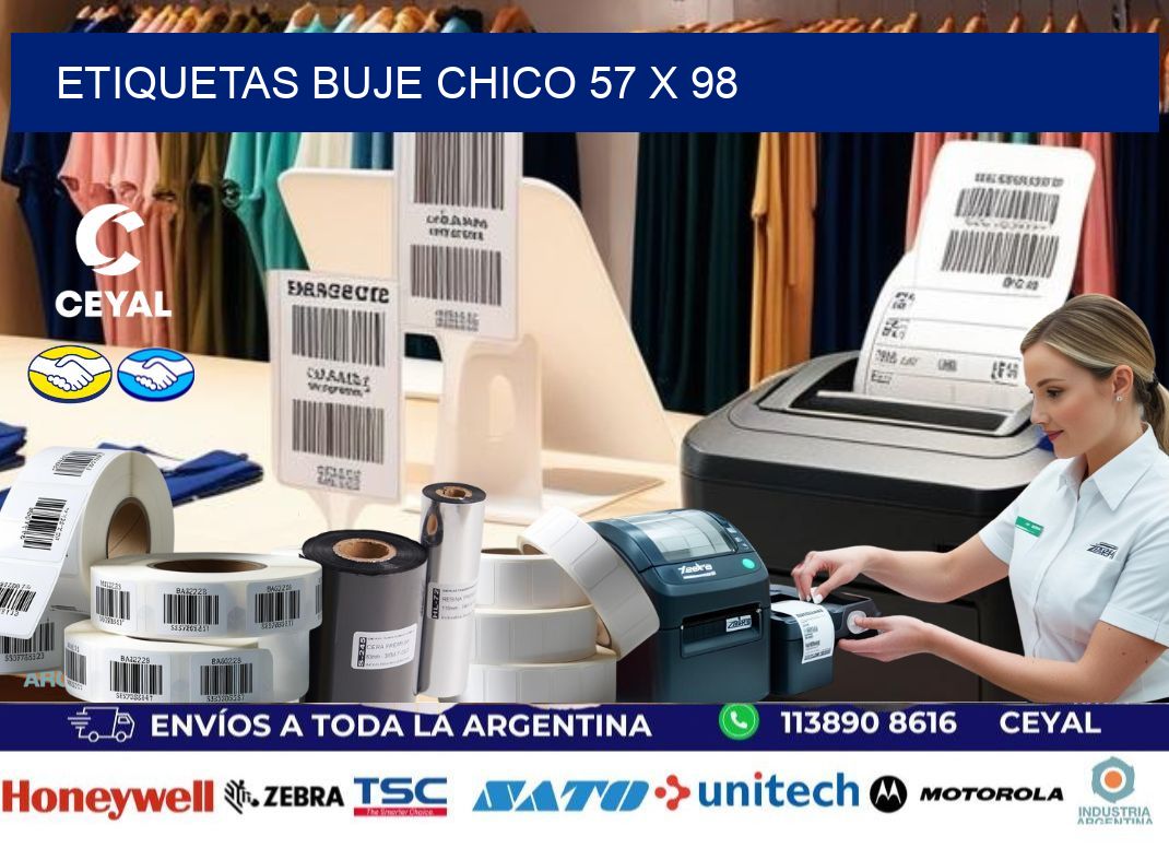 Etiquetas buje chico 57 x 98