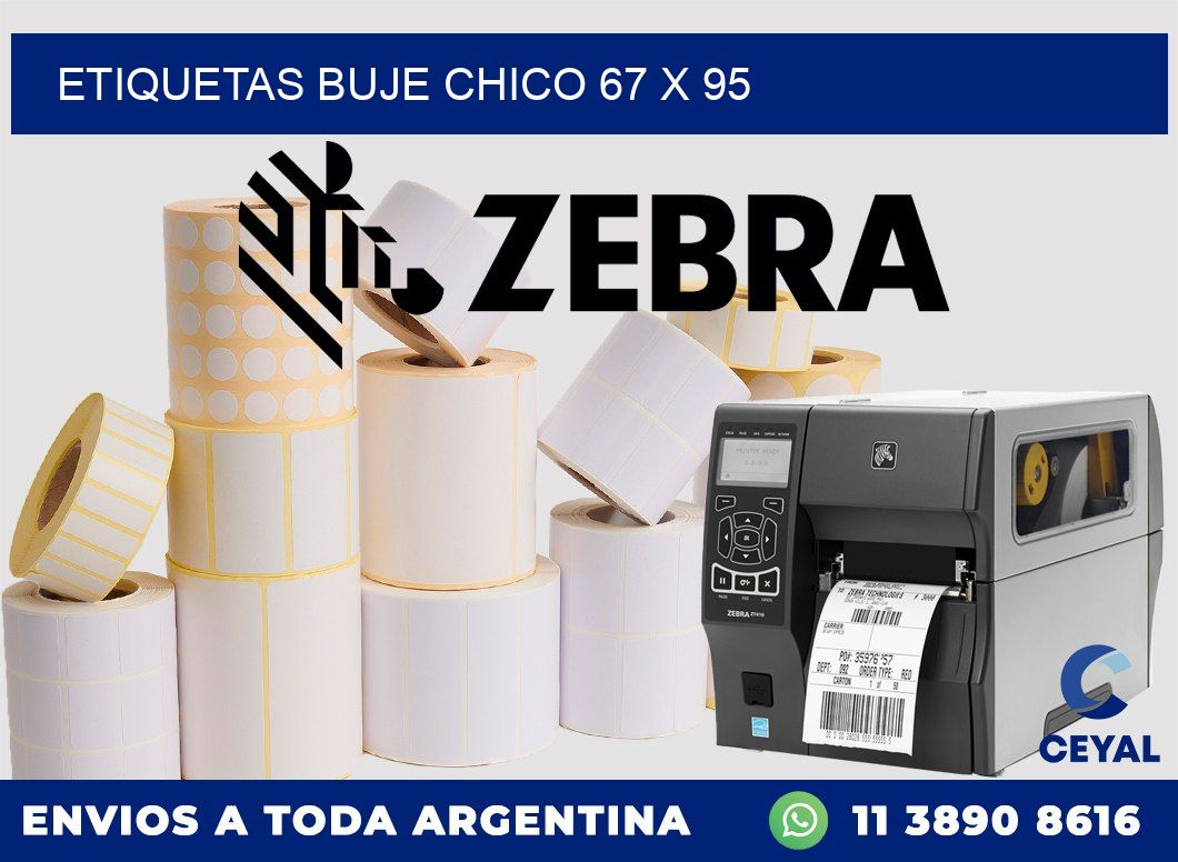 Etiquetas buje chico 67 x 95