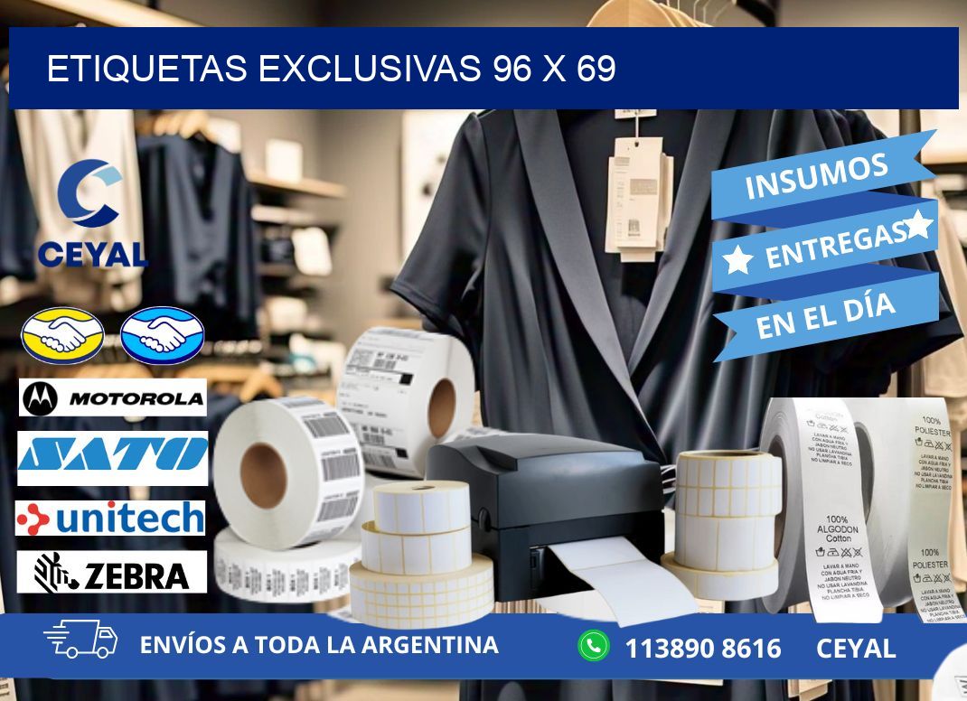 Etiquetas exclusivas 96 x 69