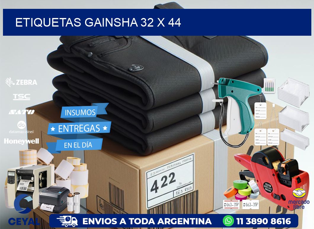 Etiquetas gainsha 32 x 44