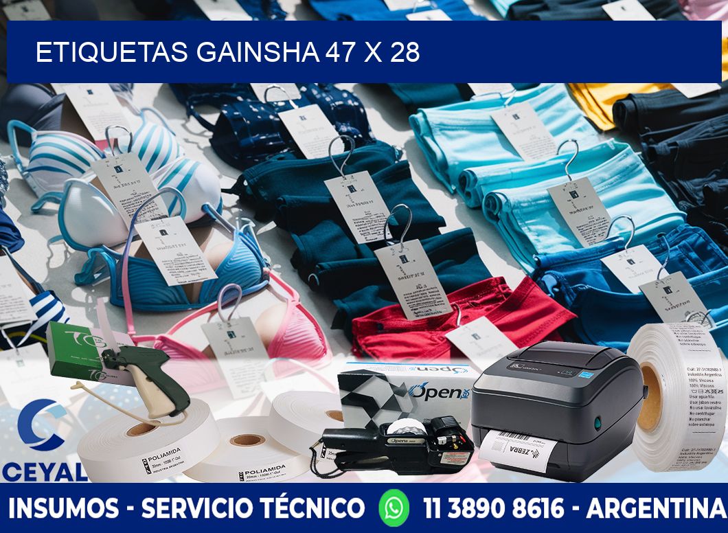 Etiquetas gainsha 47 x 28