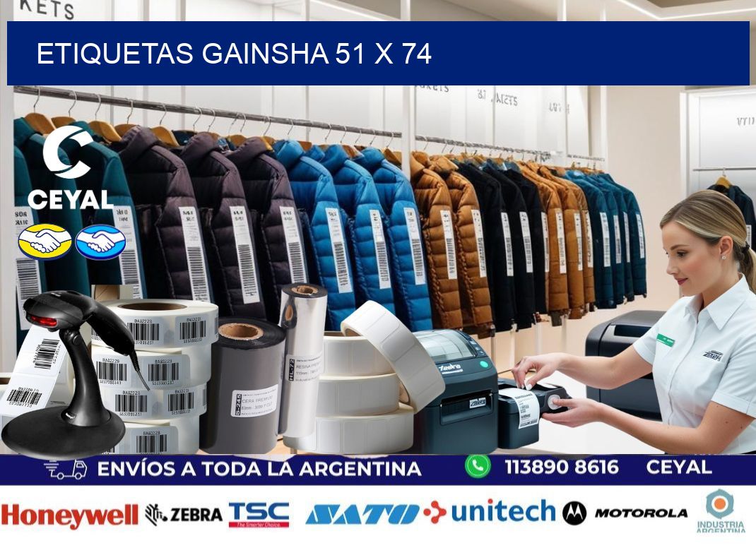 Etiquetas gainsha 51 x 74