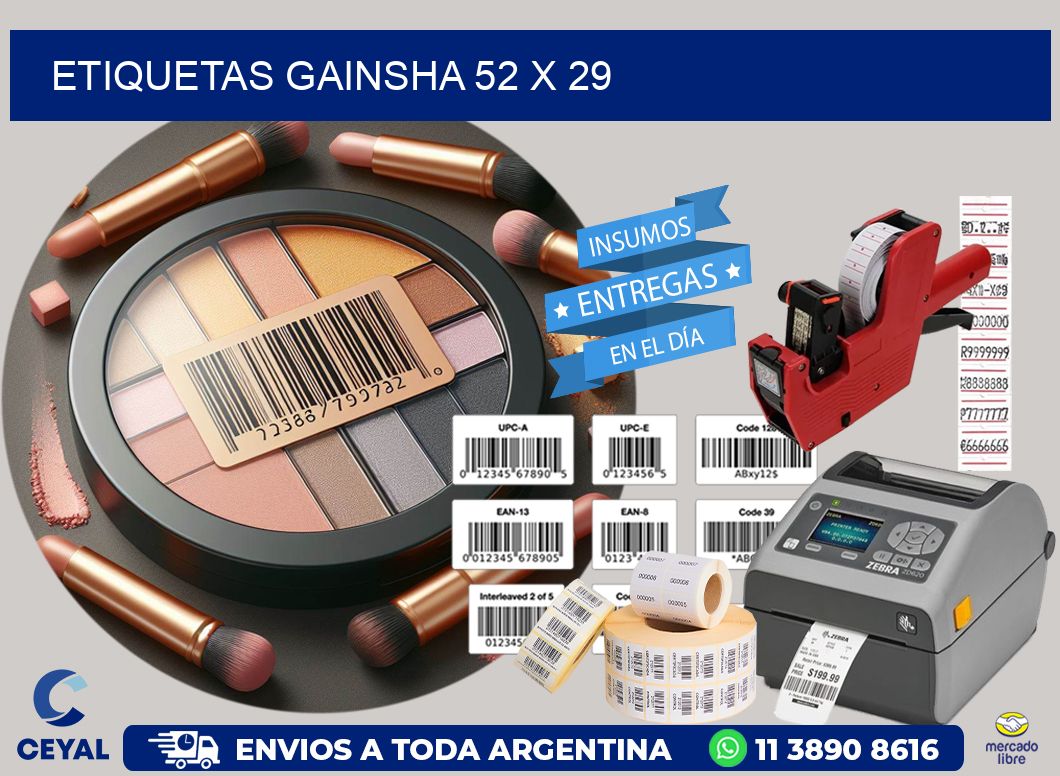 Etiquetas gainsha 52 x 29