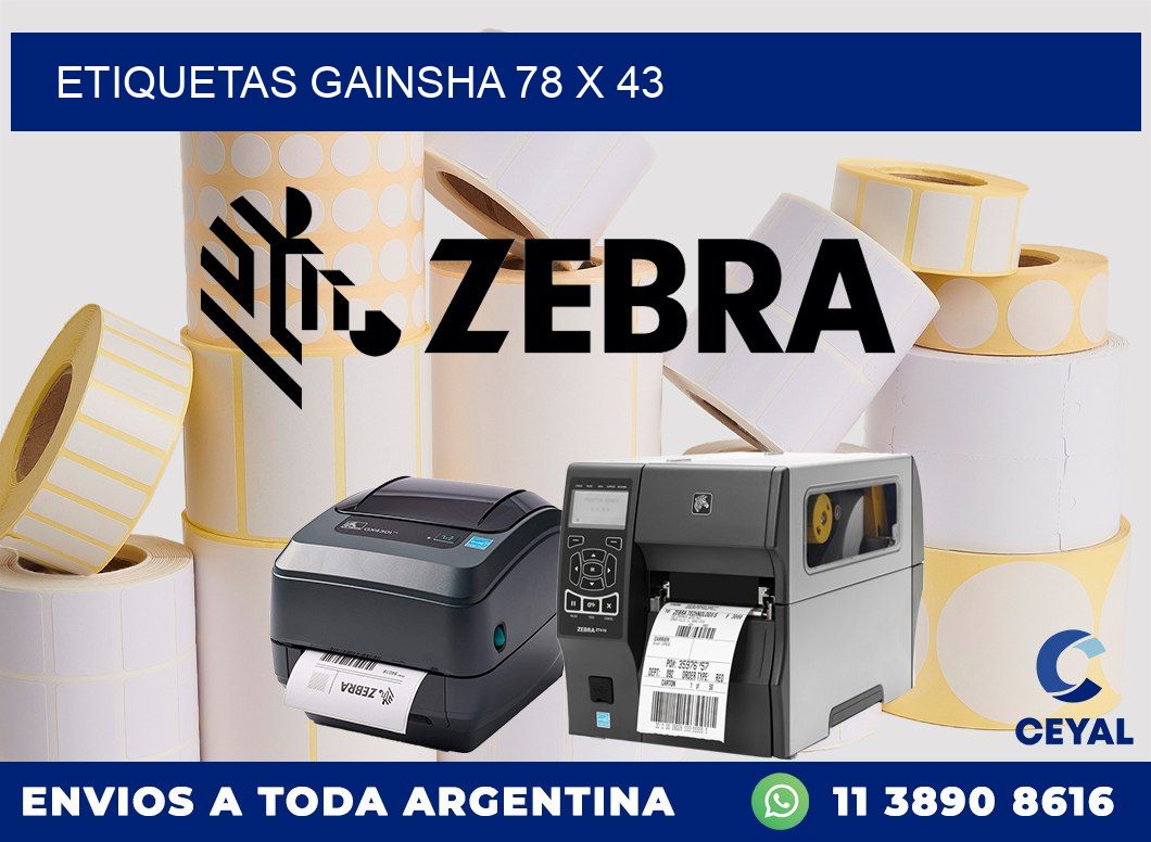 Etiquetas gainsha 78 x 43