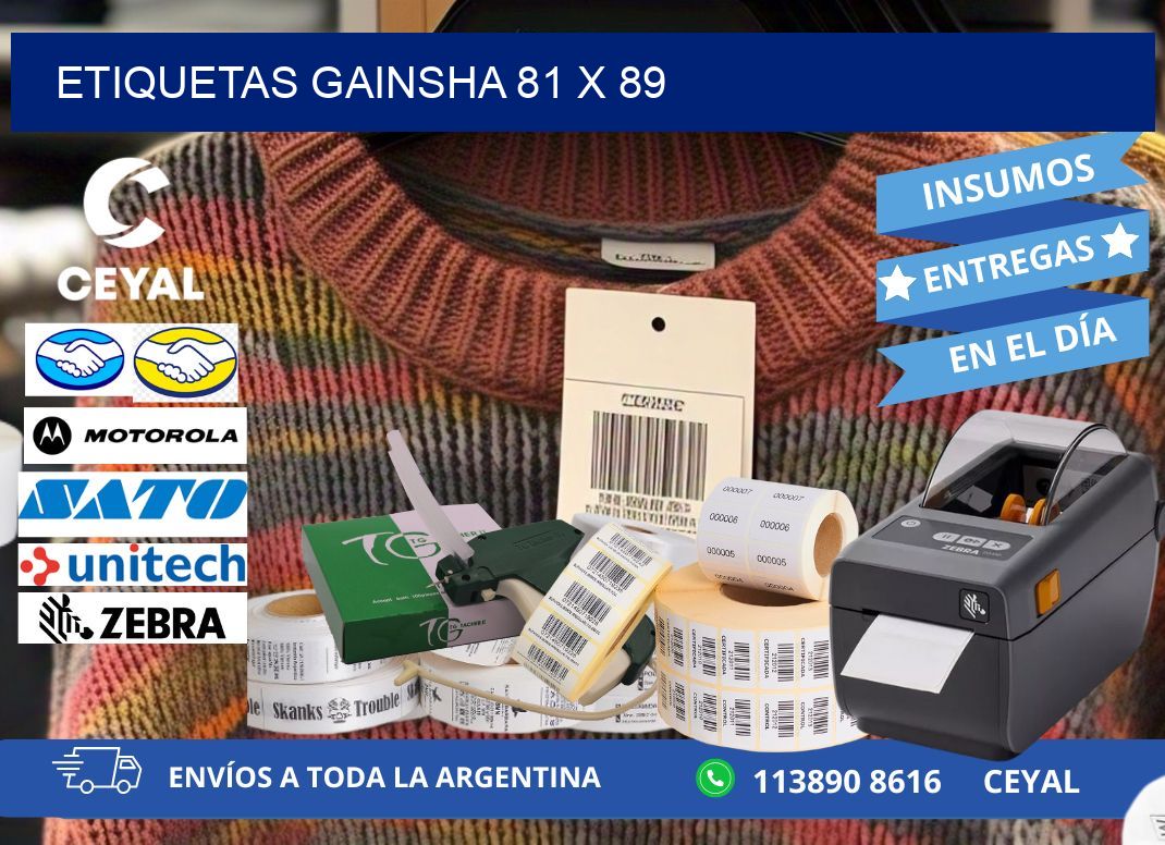 Etiquetas gainsha 81 x 89