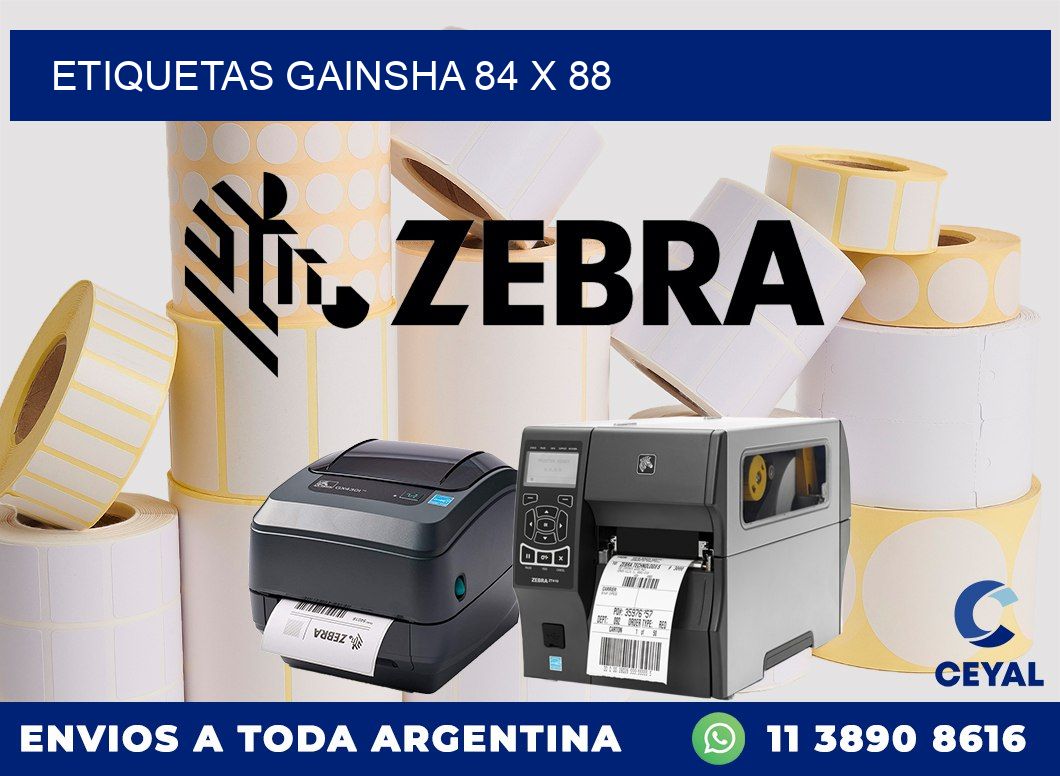 Etiquetas gainsha 84 x 88