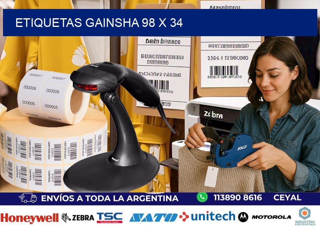 Etiquetas gainsha 98 x 34