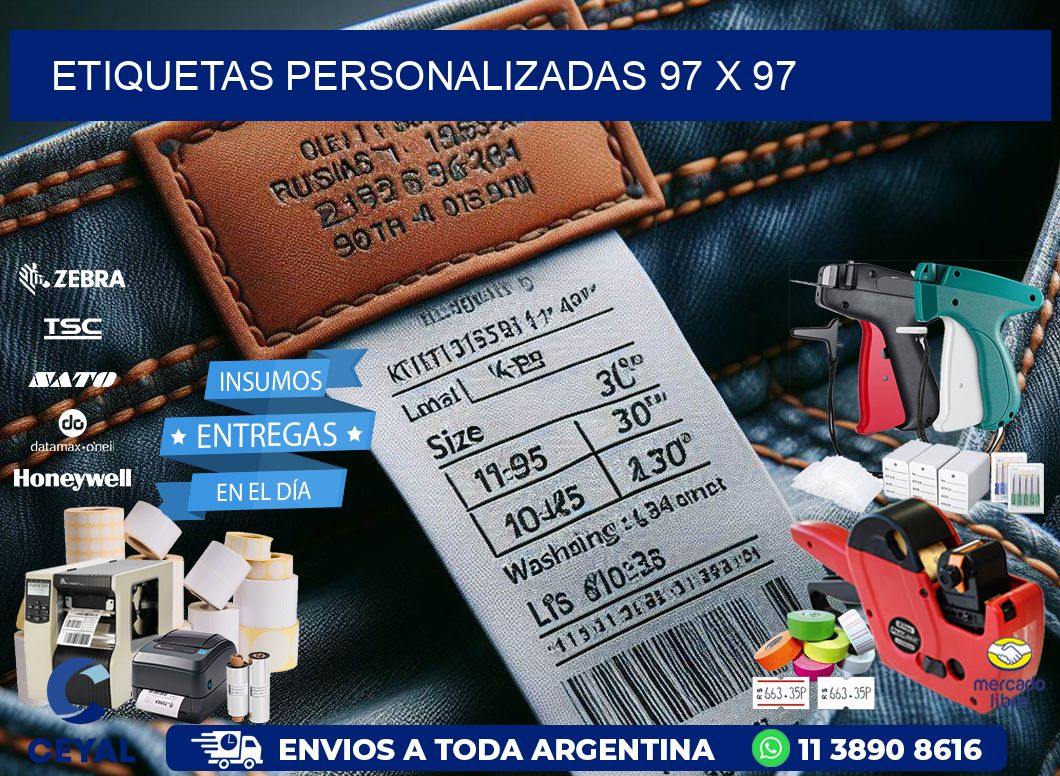 Etiquetas personalizadas 97 x 97