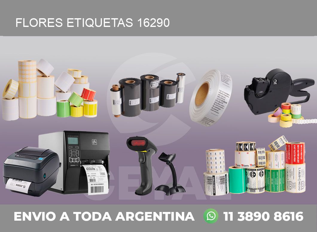 Flores etiquetas 16290