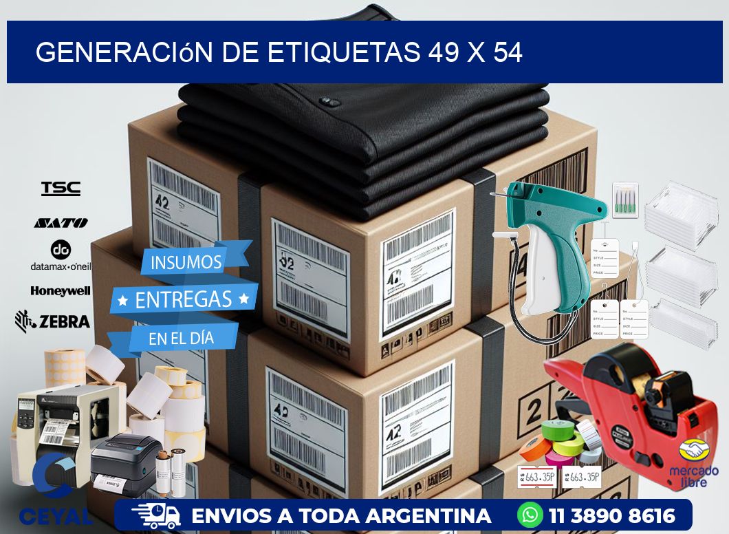Generación de etiquetas 49 x 54