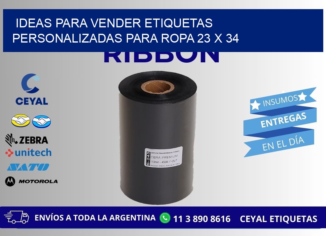 Ideas para Vender Etiquetas Personalizadas para Ropa 23 x 34
