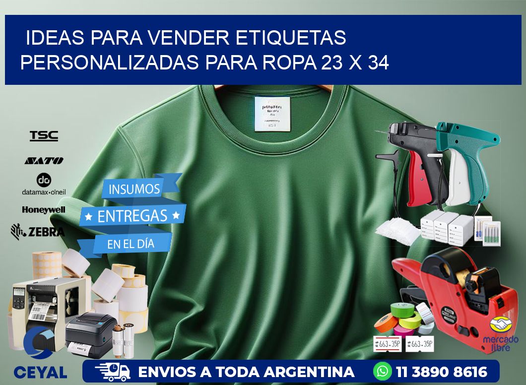 Ideas para Vender Etiquetas Personalizadas para Ropa 23 x 34