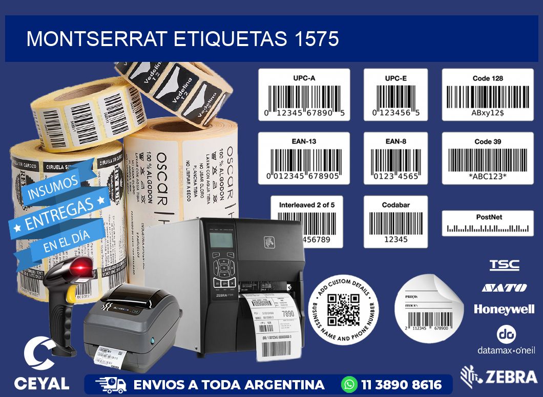 Montserrat etiquetas 1575