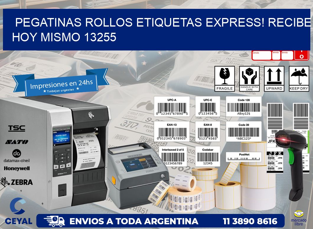 Pegatinas rollos etiquetas Express! Recibe Hoy Mismo 13255