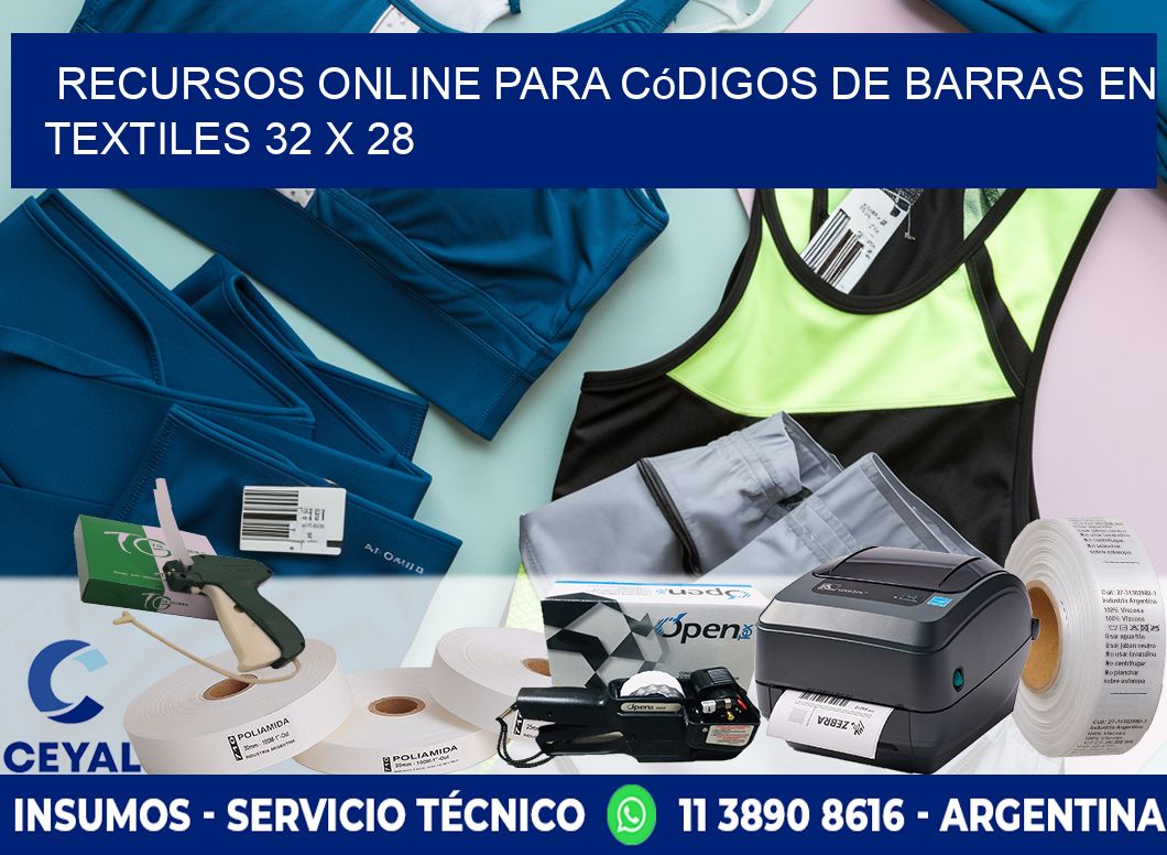 Recursos Online para Códigos de Barras en Textiles 32 x 28