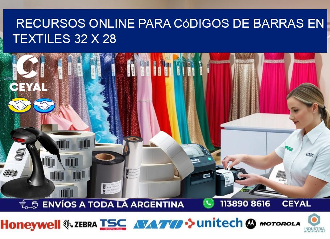 Recursos Online para Códigos de Barras en Textiles 32 x 28