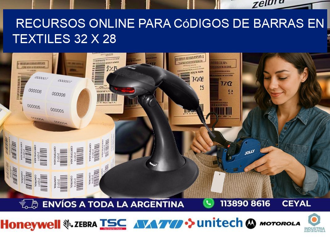 Recursos Online para Códigos de Barras en Textiles 32 x 28
