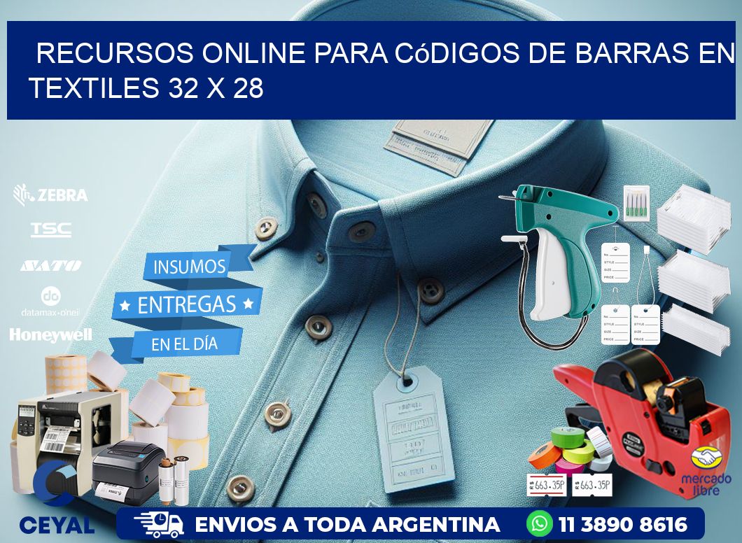Recursos Online para Códigos de Barras en Textiles 32 x 28