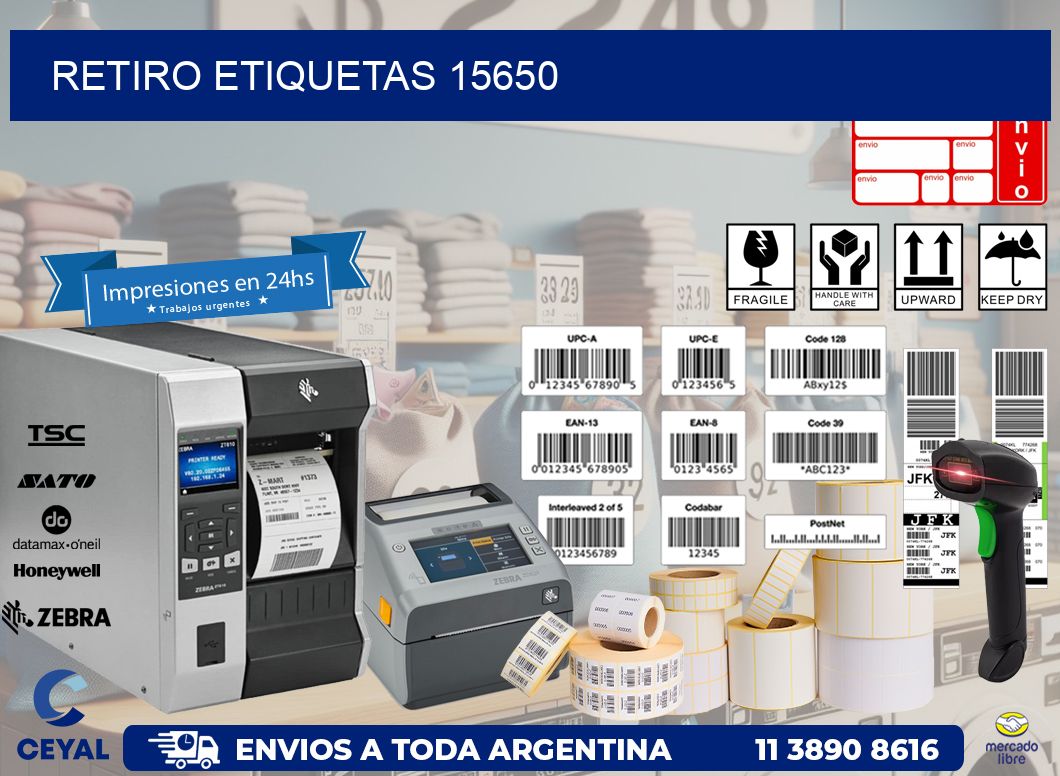 Retiro etiquetas 15650