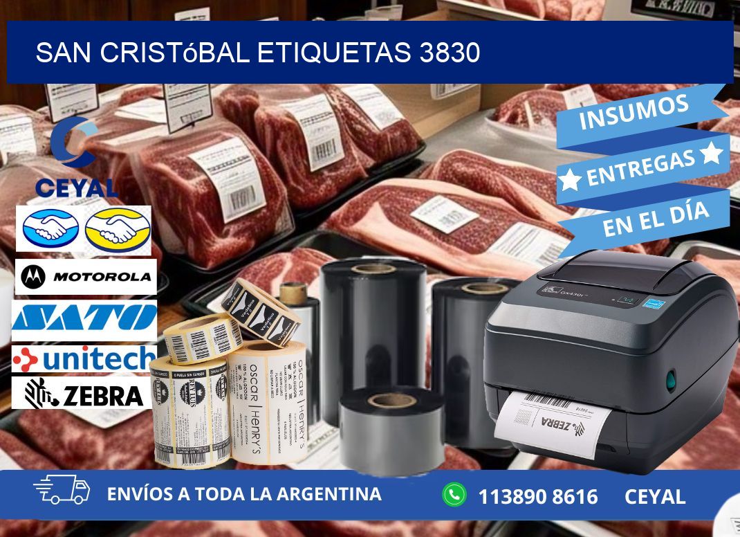 San Cristóbal etiquetas 3830