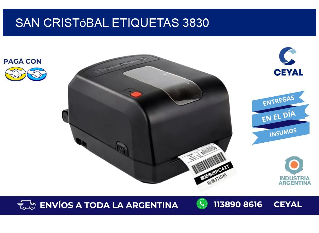 San Cristóbal etiquetas 3830