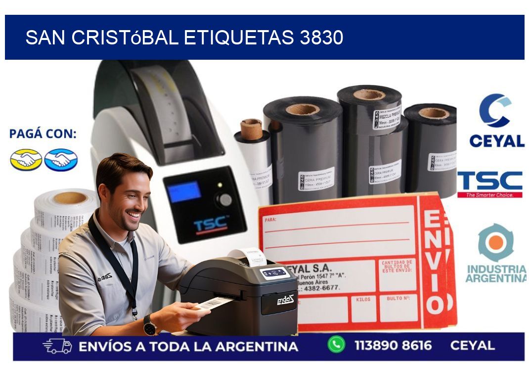 San Cristóbal etiquetas 3830