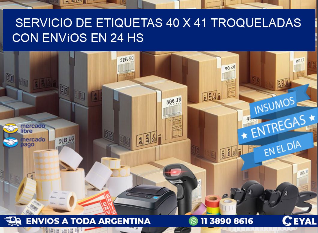 Servicio de etiquetas 40 x 41 troqueladas con envíos en 24 hs