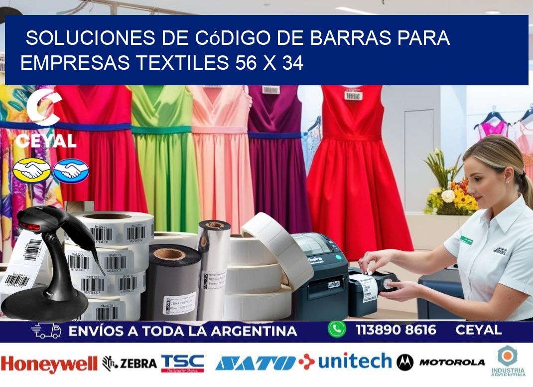 Soluciones de Código de Barras para Empresas Textiles 56 x 34