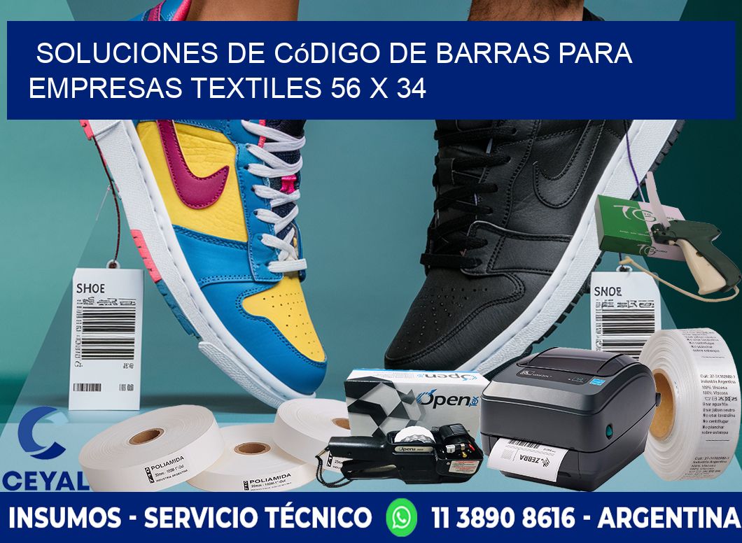 Soluciones de Código de Barras para Empresas Textiles 56 x 34