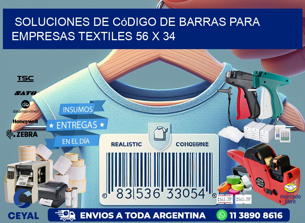 Soluciones de Código de Barras para Empresas Textiles 56 x 34