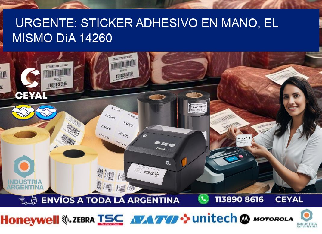 Urgente: Sticker adhesivo en Mano, el Mismo Día 14260
