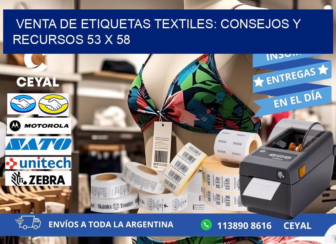 Venta de Etiquetas Textiles: Consejos y Recursos 53 x 58