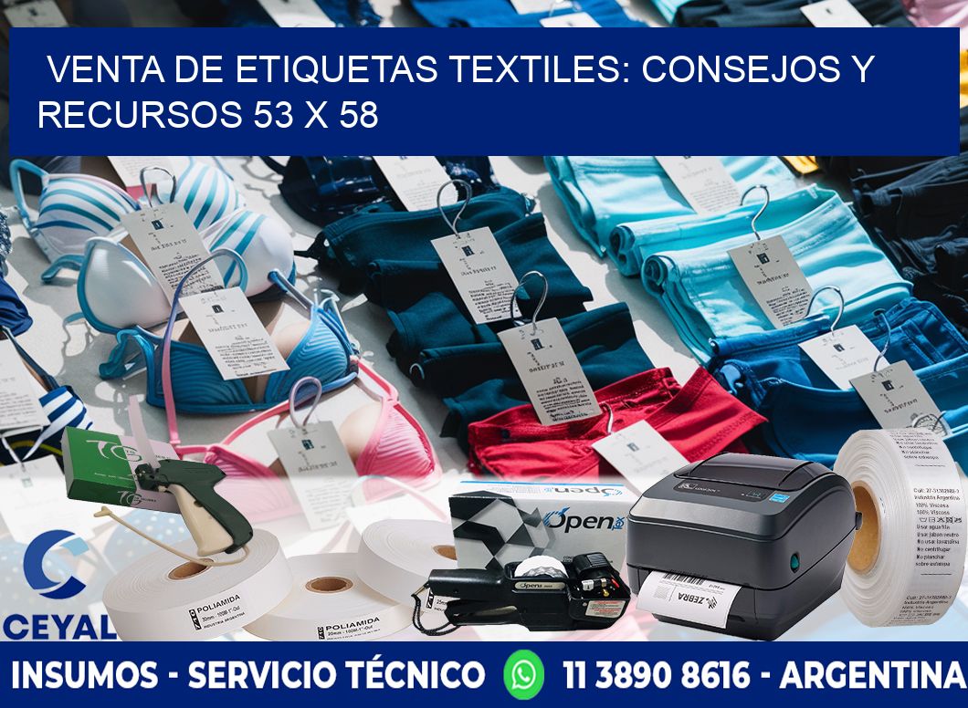 Venta de Etiquetas Textiles: Consejos y Recursos 53 x 58