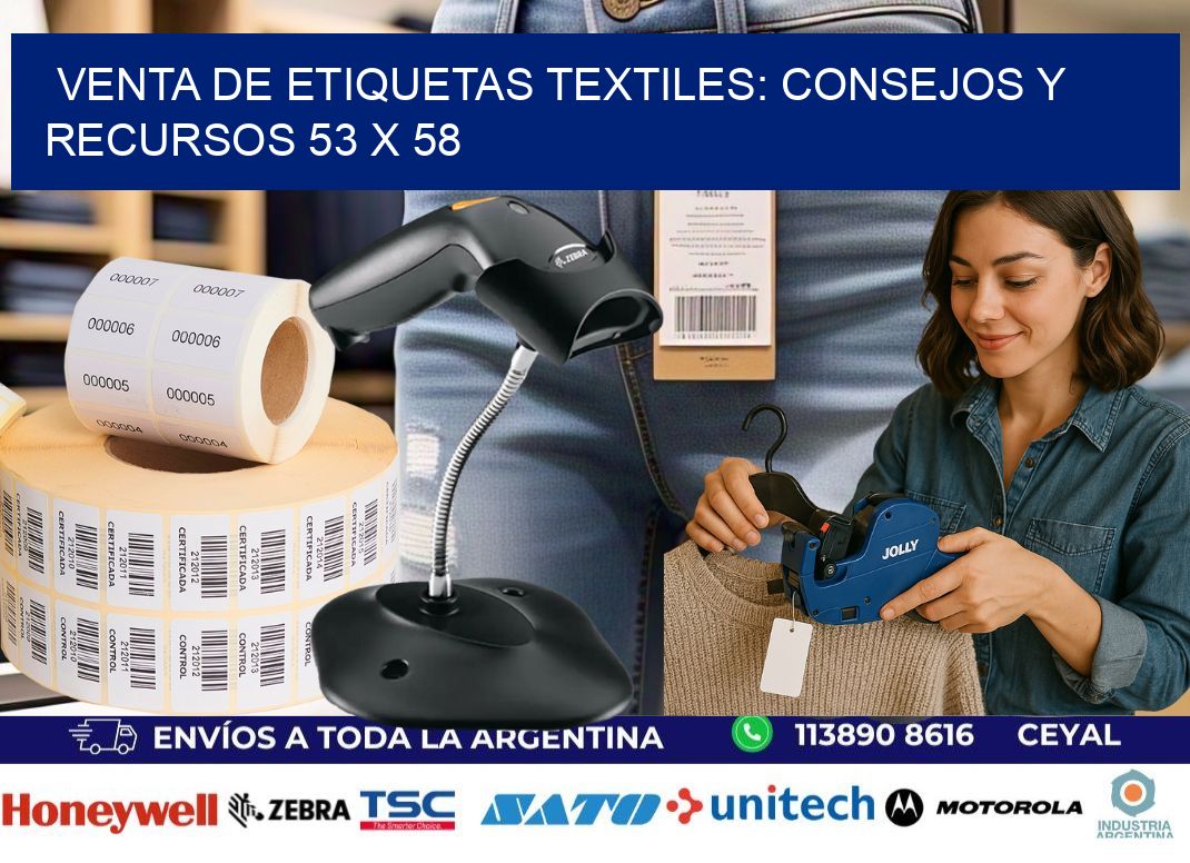 Venta de Etiquetas Textiles: Consejos y Recursos 53 x 58