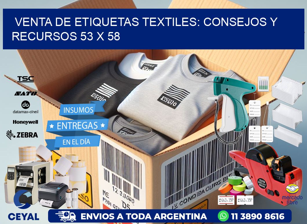 Venta de Etiquetas Textiles: Consejos y Recursos 53 x 58