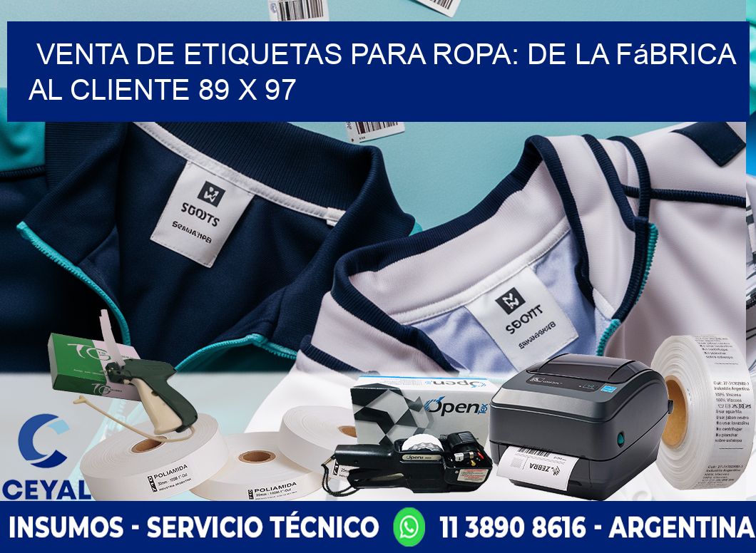 Venta de Etiquetas para Ropa: De la Fábrica al Cliente 89 x 97
