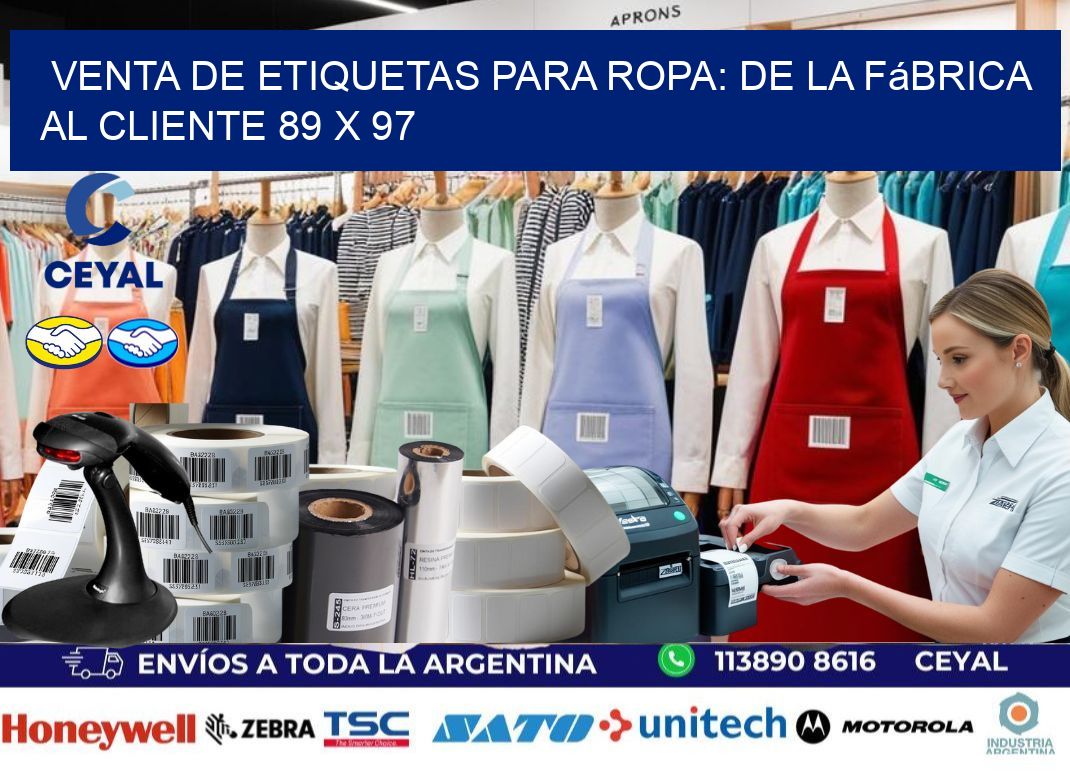 Venta de Etiquetas para Ropa: De la Fábrica al Cliente 89 x 97
