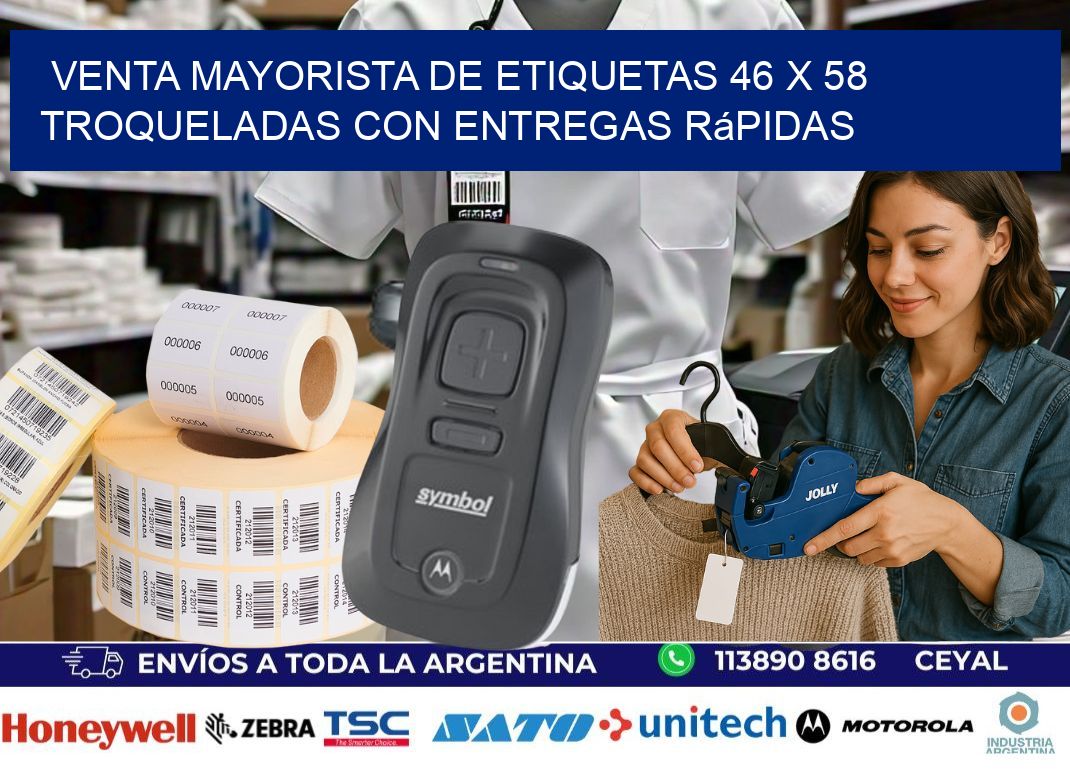 Venta mayorista de etiquetas 46 x 58 troqueladas con entregas rápidas