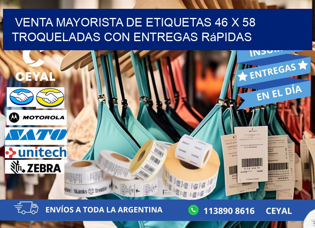 Venta mayorista de etiquetas 46 x 58 troqueladas con entregas rápidas