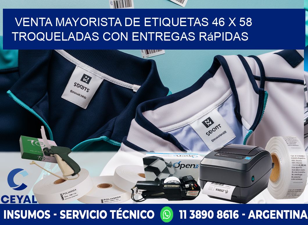 Venta mayorista de etiquetas 46 x 58 troqueladas con entregas rápidas